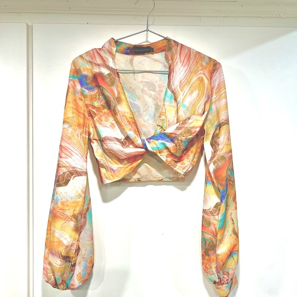 Crop Top & Skirt SET - Multi Colour - Picture 7 of 12